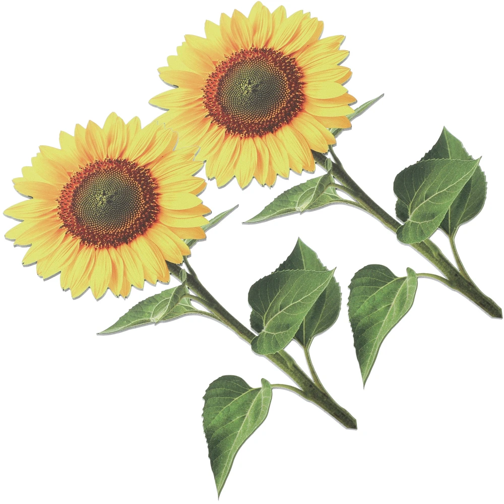 2Pcs Acrylic Sunflower Stake Garden Yard Sunflower Acrylic Decor Flower Stake Garden Stake Sign