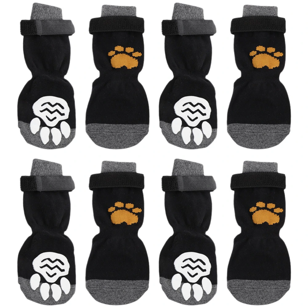 8Pcs Adorable Pet Socks Wear-resistant Dog Socks Breathable Dog Paw Protectors Dog Accessory