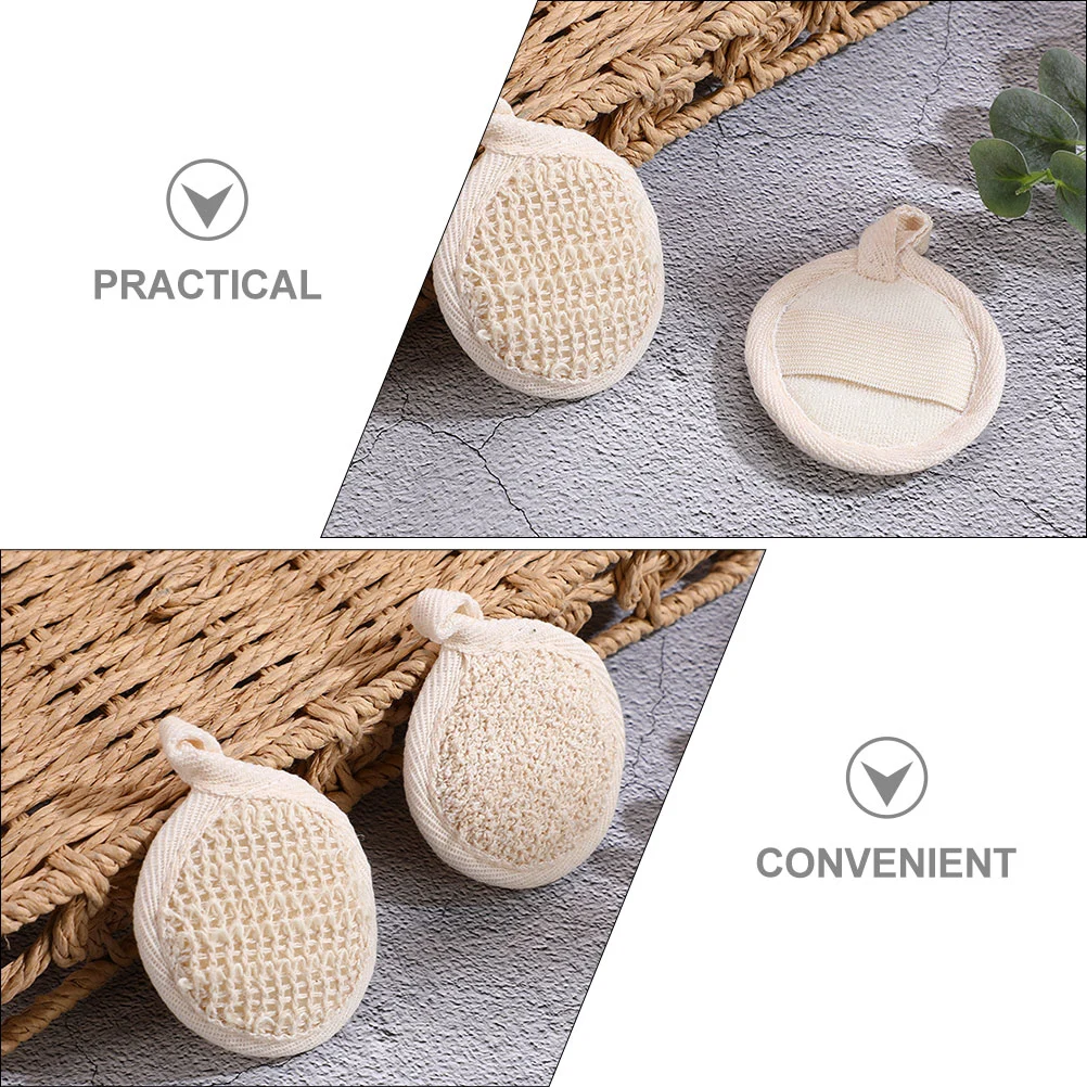2pcs Durable Body Skin Scrubber Towels Skin Exfoliating Bath Brush Comfortable Body Bath Ball