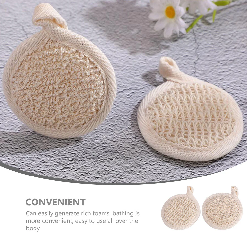 2pcs Durable Body Skin Scrubber Towels Skin Exfoliating Bath Brush Comfortable Body Bath Ball