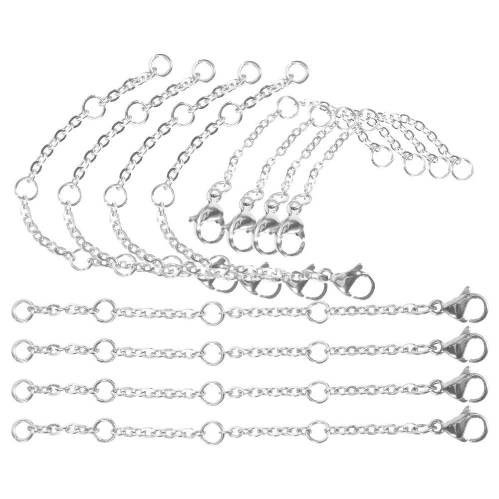 30pcs Chain Extenders Necklaces Jewelry Extenders Stainless Steel Chain Extenders