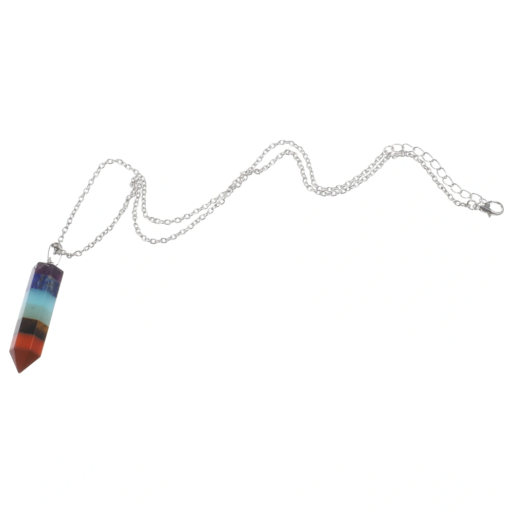 Decorative Crystal Pendant Necklace Natural Stone Necklace Hexagonal Pendant Necklace