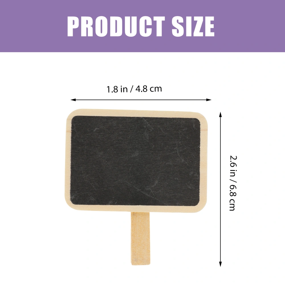 10pcs Mini Rectangle Chalkboards Blackboard with Wooden Clip Message Boards