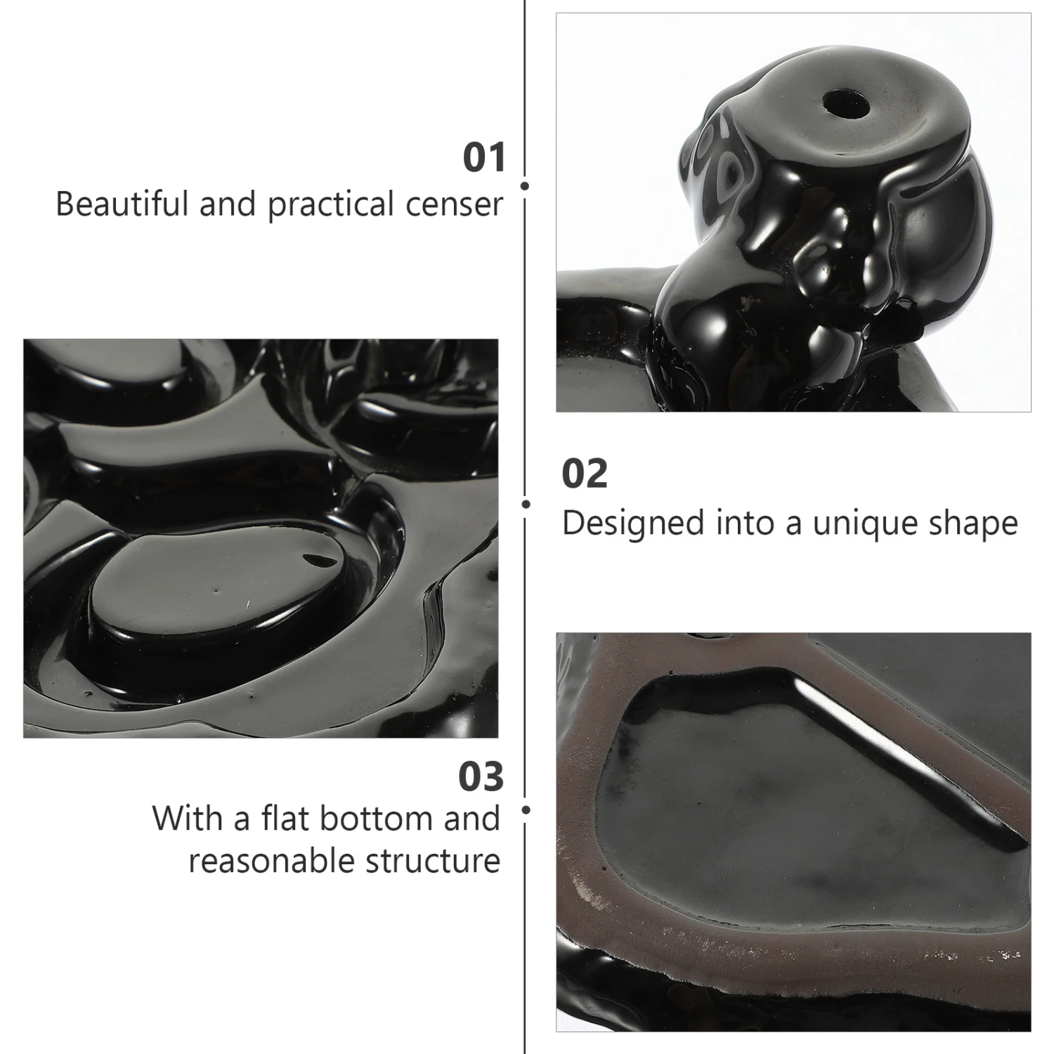 Ceramic Backflow Incense Holder Incense Waterfall Holder Backflow Incense Burner
