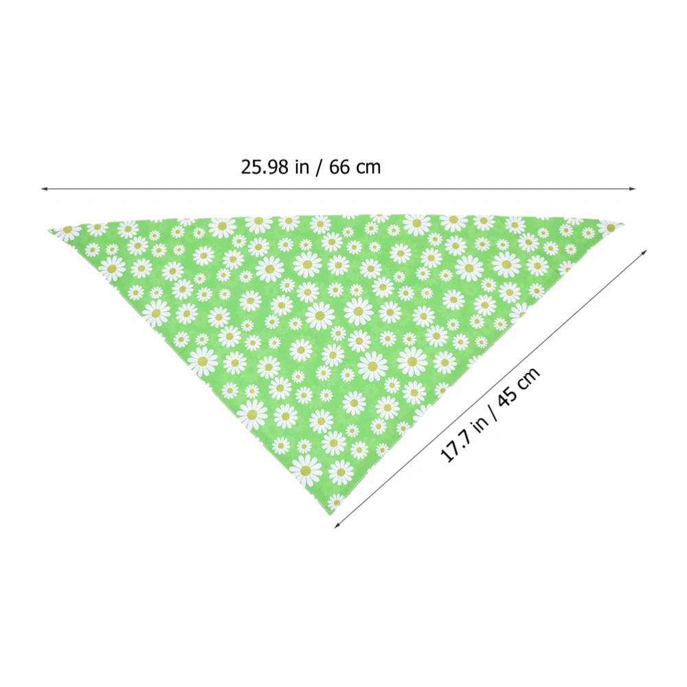 Dog Triangular Bandana Flower Pattern Pet Bandana Pet Dog Triangular Scarf