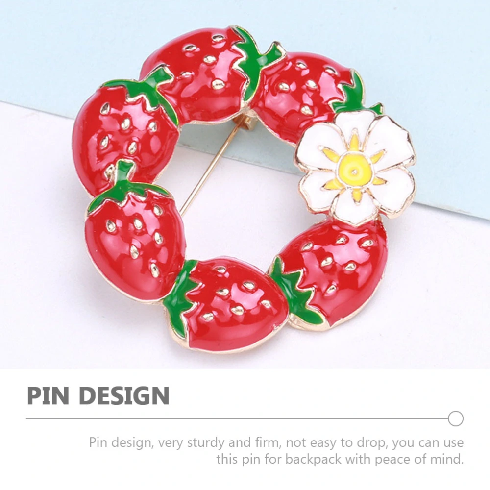 Strawberry Lapel Pin Women Dress Brooch Clothes Strawberry Jewelry for Shawl Scarf