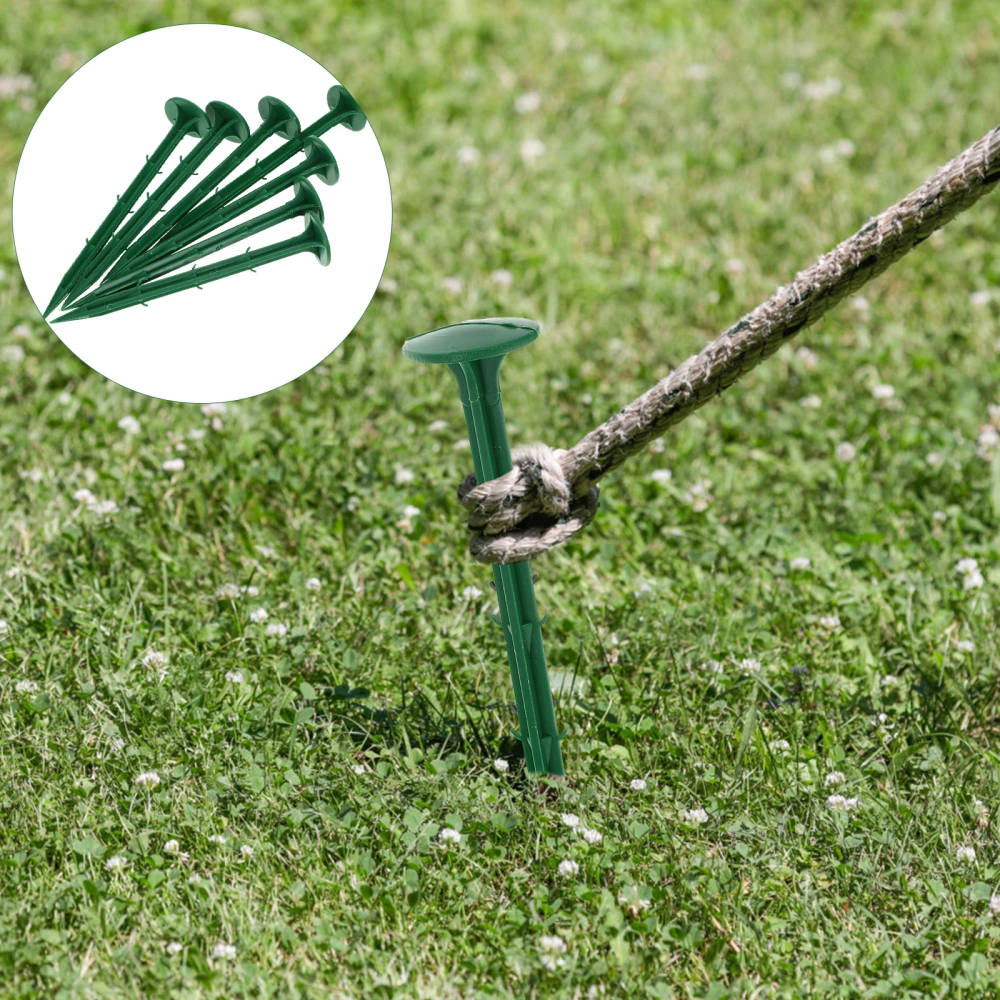 100Pcs Gardening Stakes Garden Plastic Stakes Ground Nails Garden Pegs Stakes Landscape Ground Stakes