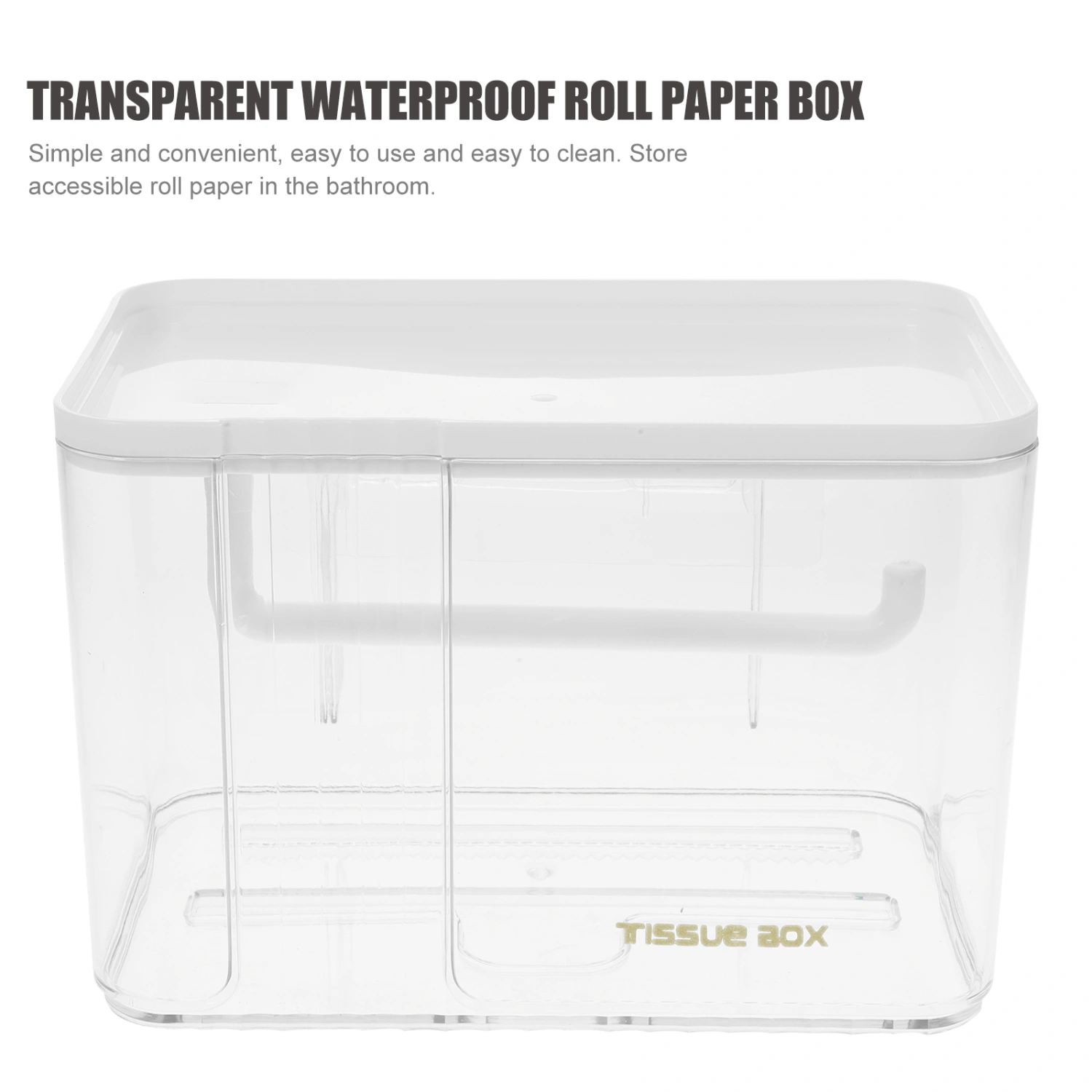 Bathroom Wall-mounted Roll Paper Box Paper Extraction Dispenser Dual Use Storage Rack