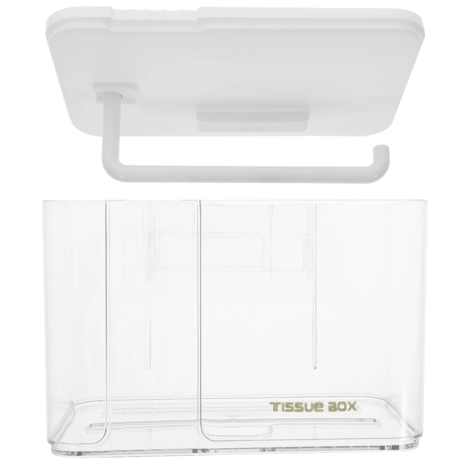 Bathroom Wall-mounted Roll Paper Box Paper Extraction Dispenser Dual Use Storage Rack