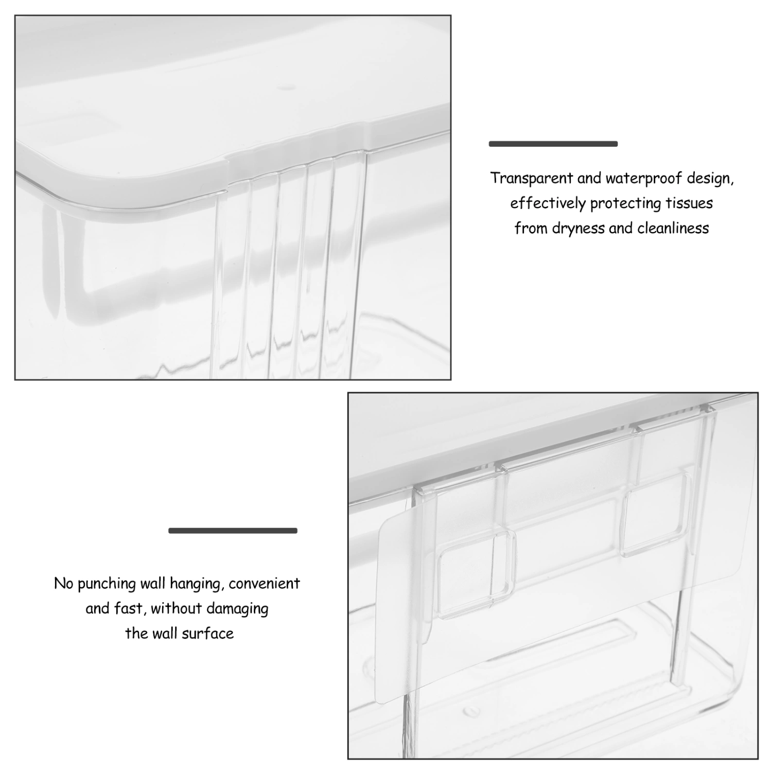 Bathroom Wall-mounted Roll Paper Box Paper Extraction Dispenser Dual Use Storage Rack