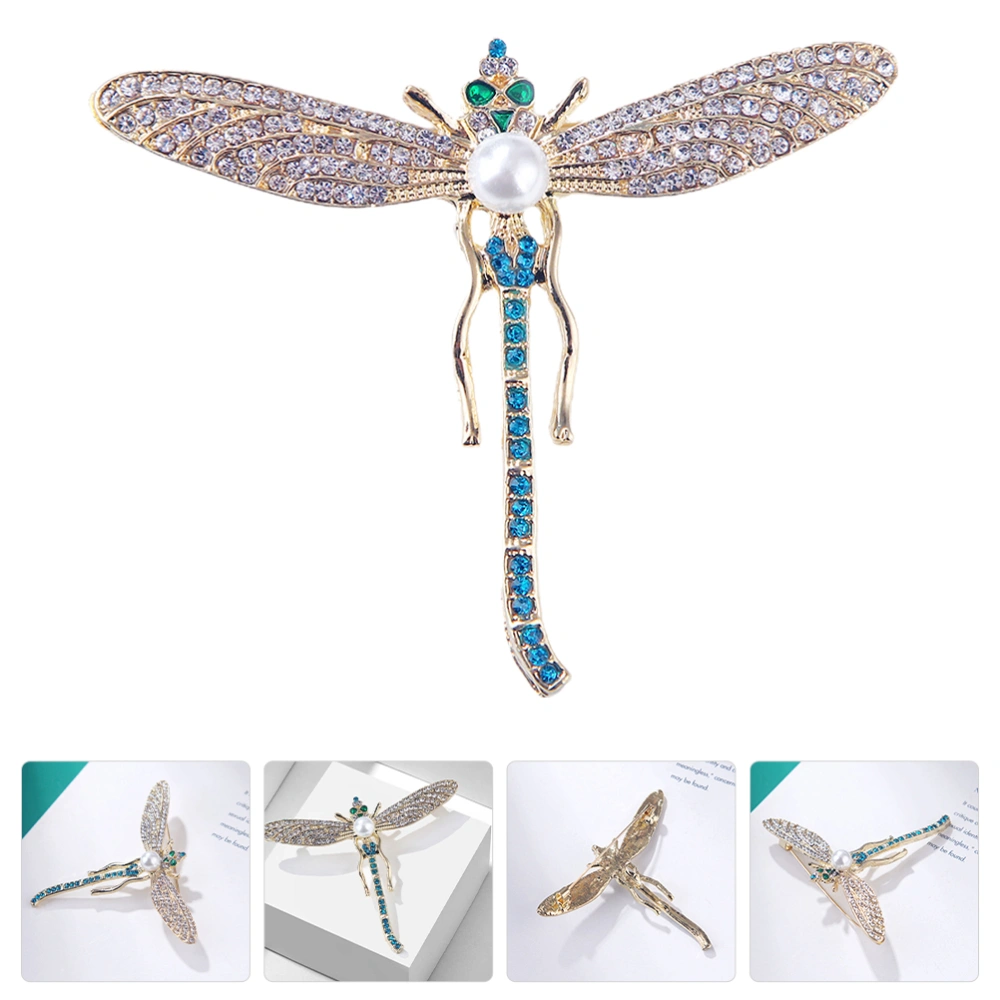 Dragonfly Brooch Rhinestone Women Clothes Lapel Pin Scarf Brooch Pin Hat Brooch