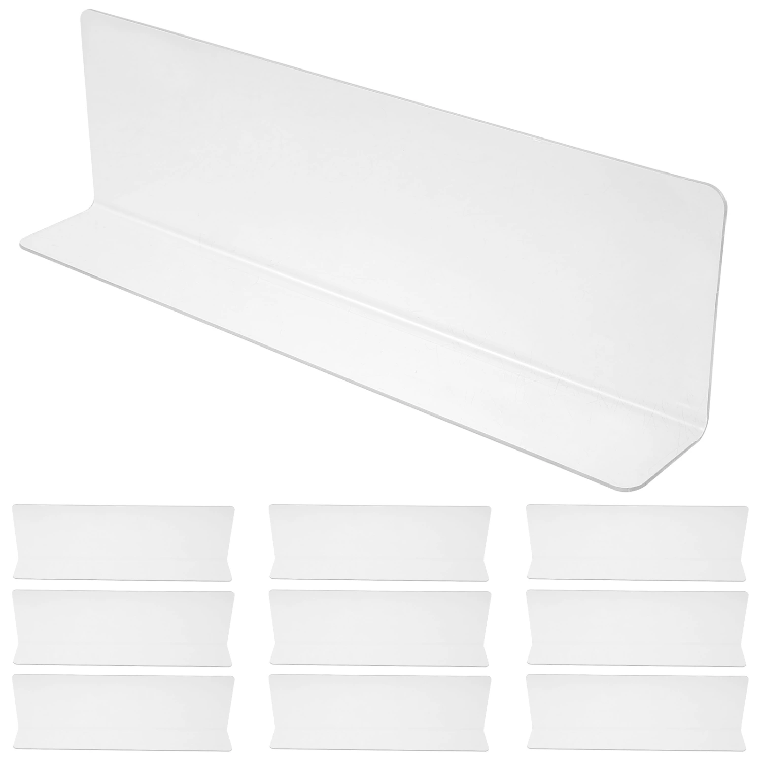 10Pcs Shelf Dividers L Shape Commodity Dividers Clear Closet Dividers Cabinet Dividers