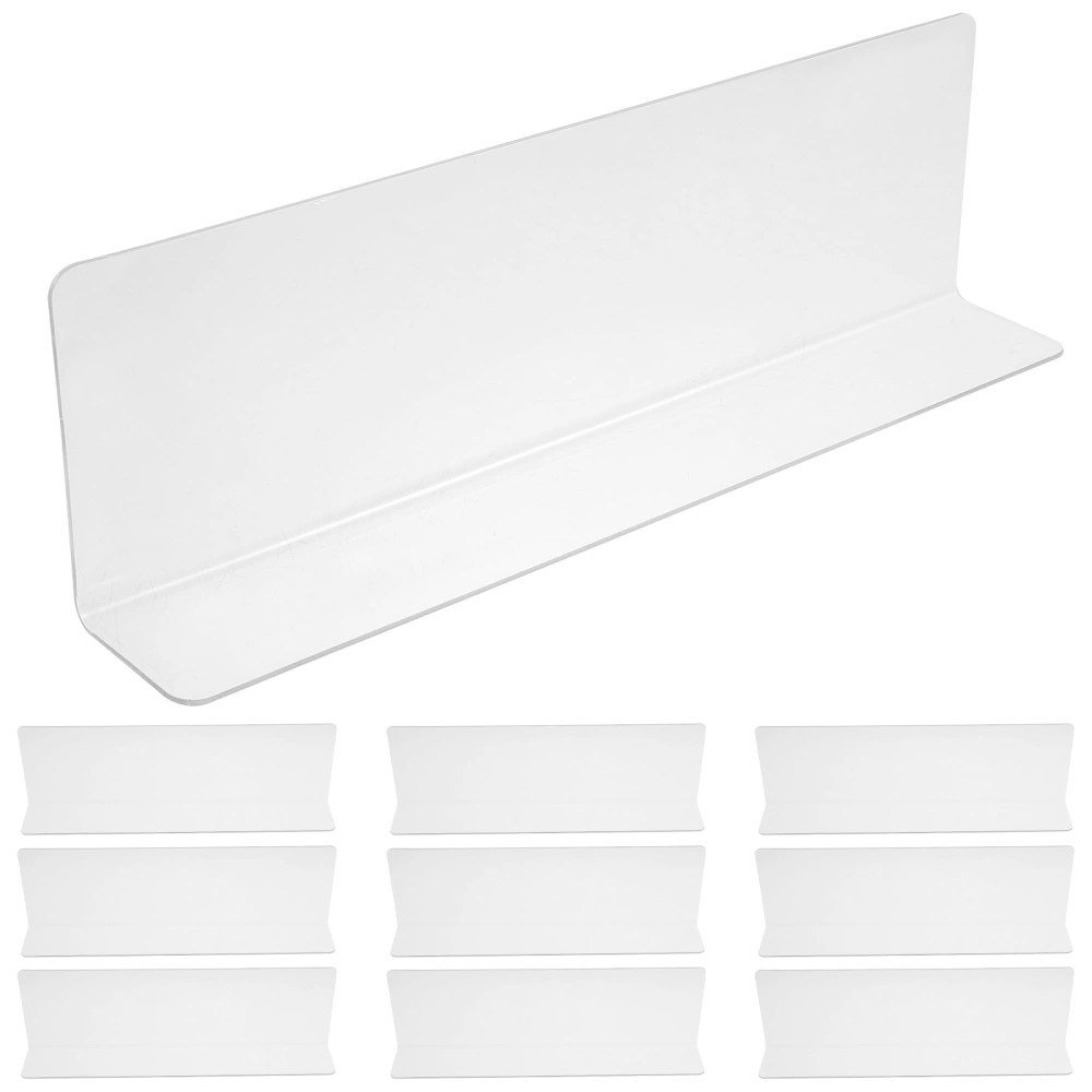 10Pcs Shelf Dividers L Shape Commodity Dividers Clear Closet Dividers Cabinet Dividers