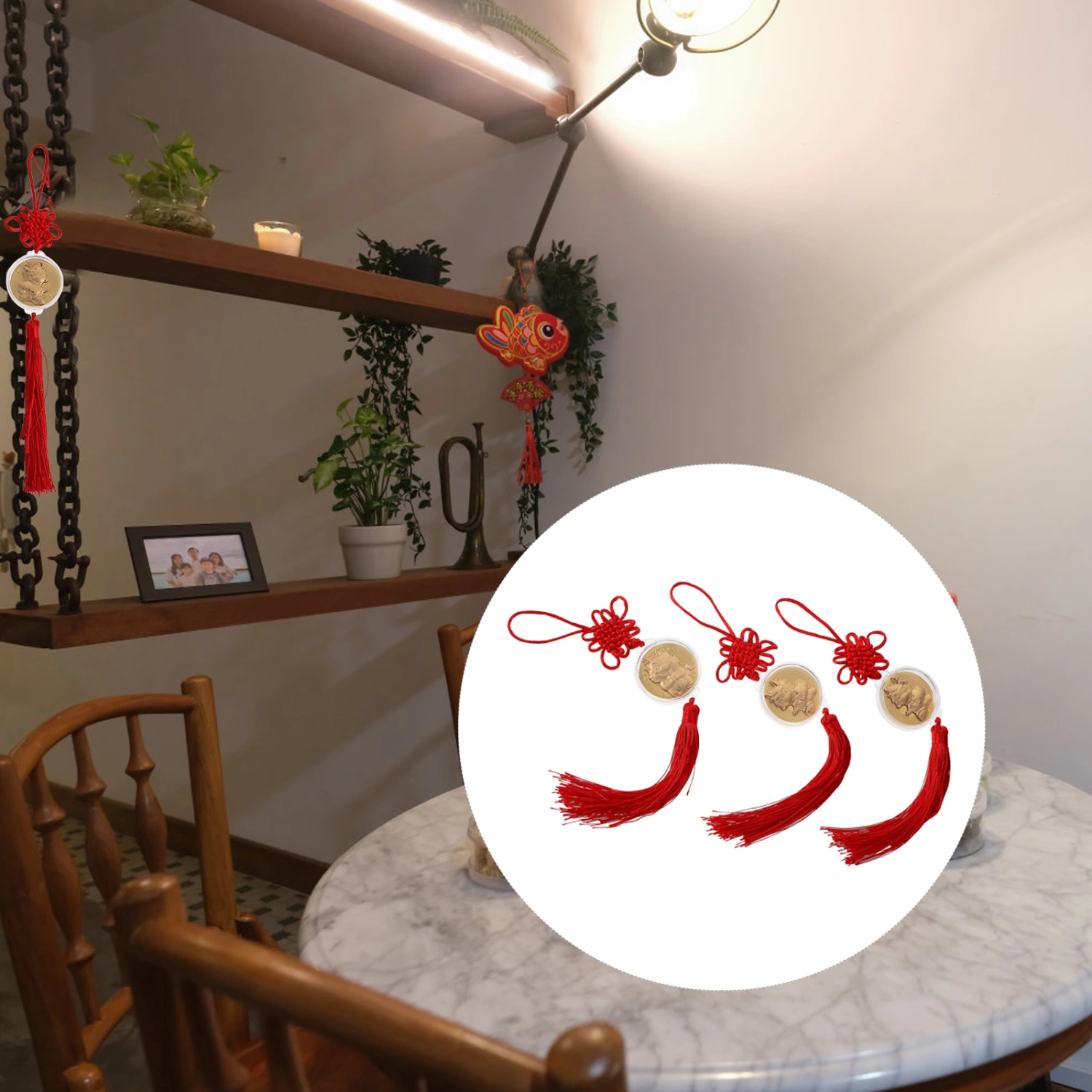 3pcs Chinese New Year Hanging Tassel Ornament Chinese Knot Spring Festival Decorations