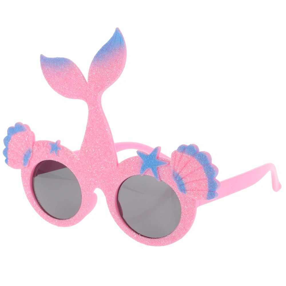 Hawaii Party Sunglasses Unique Mermaid Pattern Sunglasses Beach Party Decorative Eye Glasses