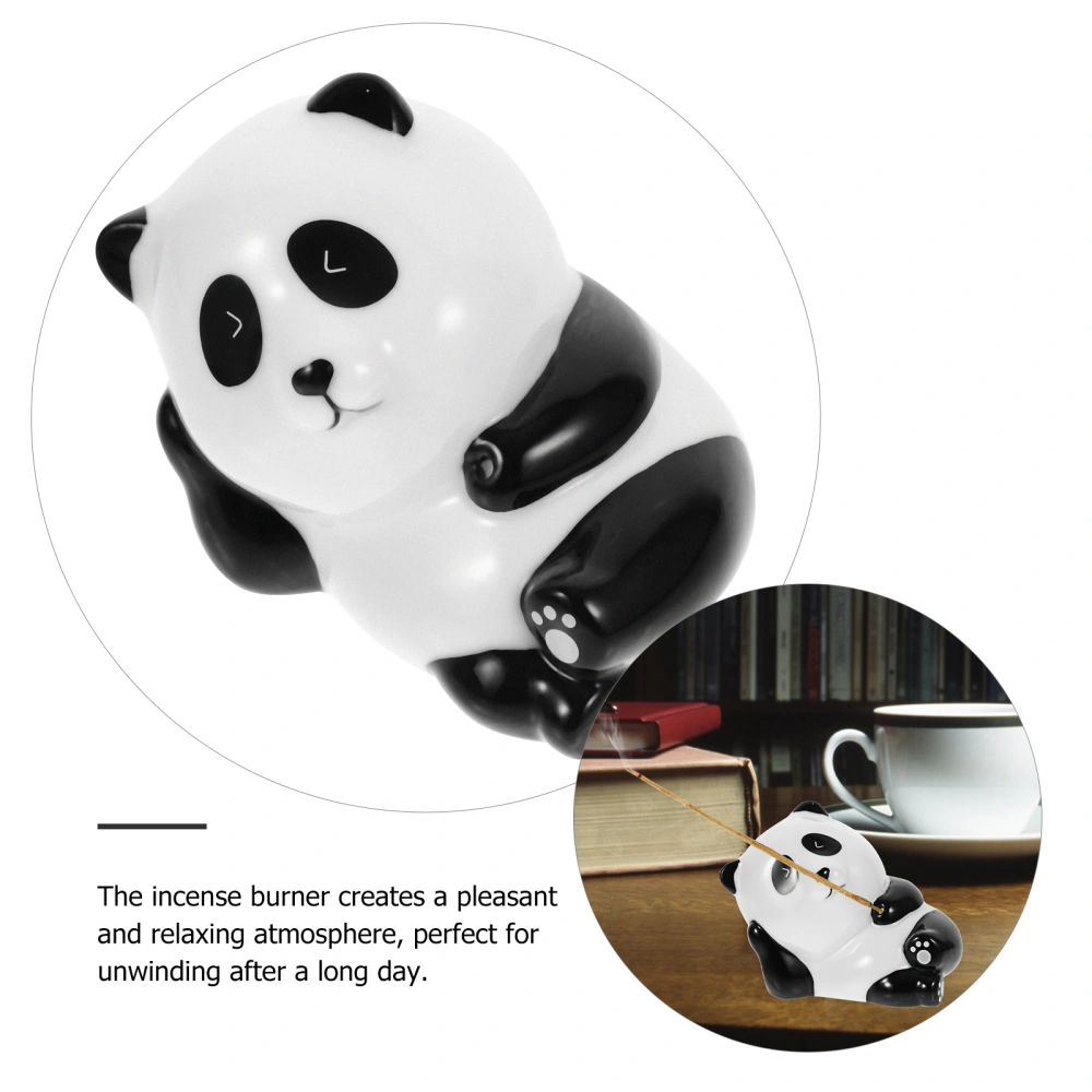 Ceramic Incense Stick Holder Panda Incense Burner Holder Lovely Panda Statue