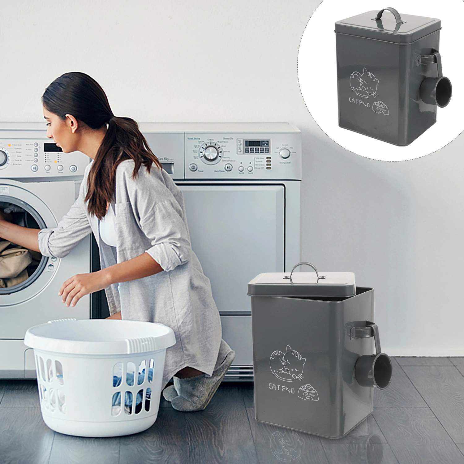 1 Set of Laundry Detergent Powder Container Laundry Powder Storage Box Laundry Room Box