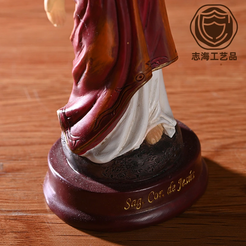 Resin Jesus Statue Resin Desktop Jesus Shape Statue Church Desktop Religious Decor