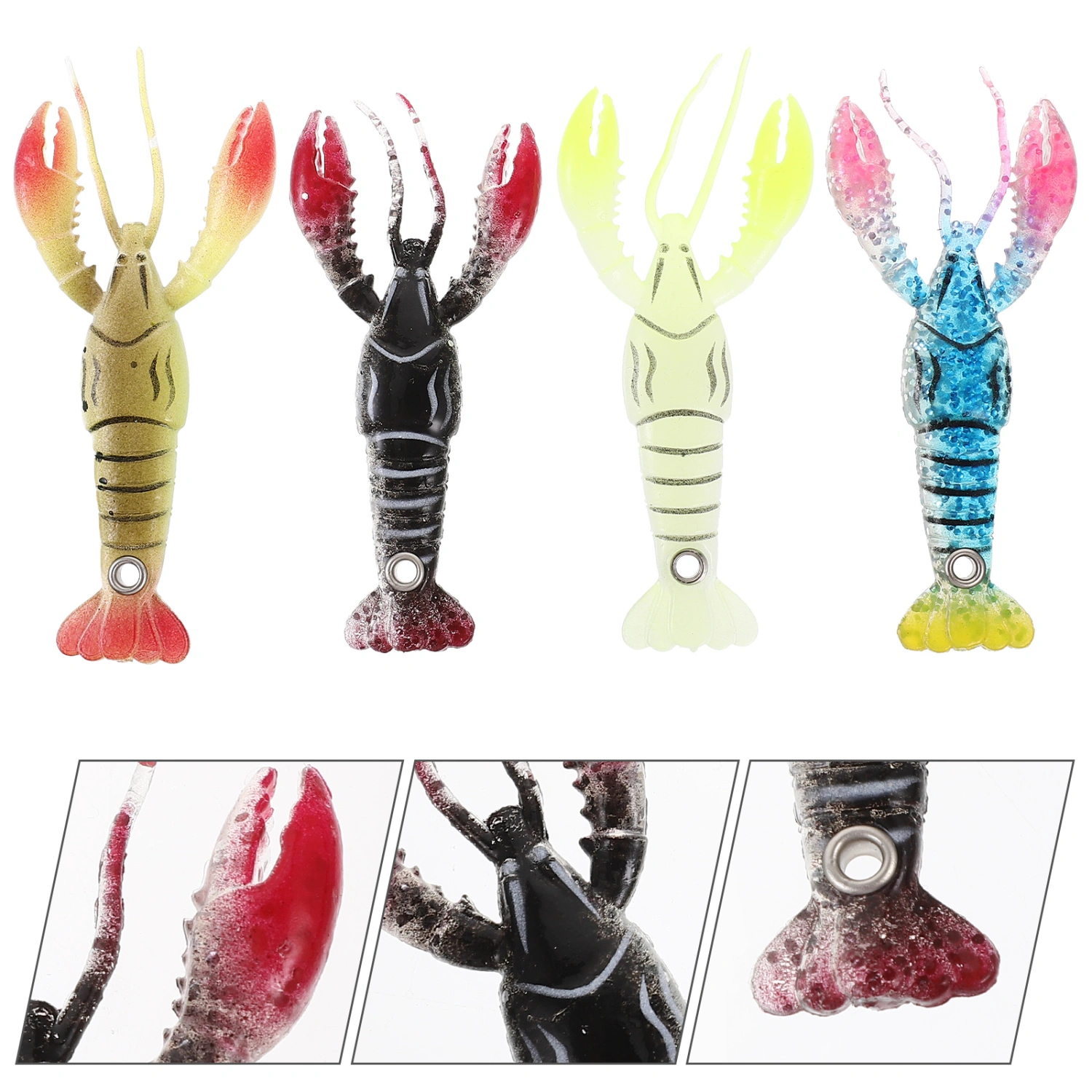 4pcs Portable Lobster Fishing Baits Fishing Supplies Artificial Lobster Fishing Lures