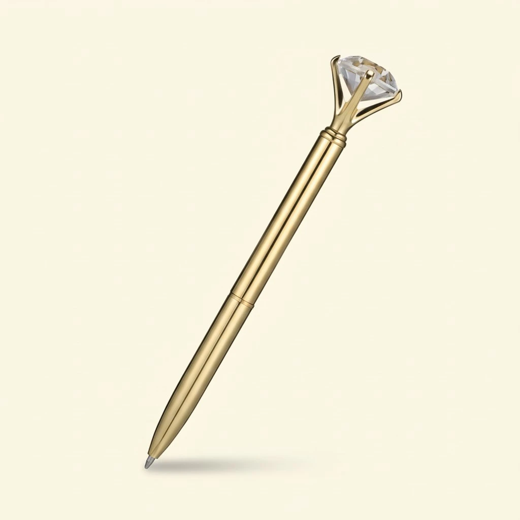 6pcs  Ballpoint Pens Diamond Shaped Writing Pens Metal Ballpoint Pens Ball-pointed Pens