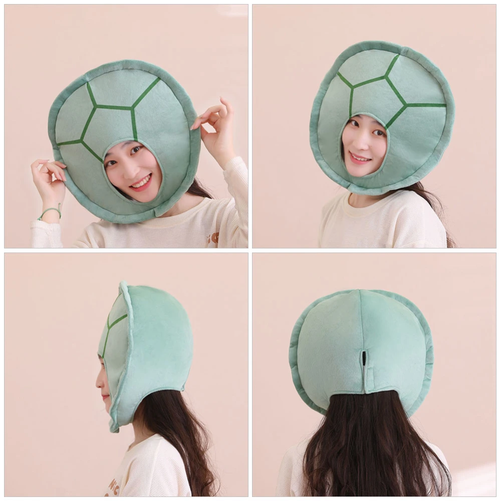 Turtle Shell Hat Funny Tortoise Shape Headwear Cosplay Tortoise Shell Hat Cartoon Photo Prop