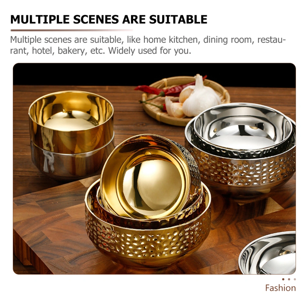 Stainless Steel Food Bowl Rice Snack Bowl Sauce Bowl Appetizer Bowl Food Dish for Home