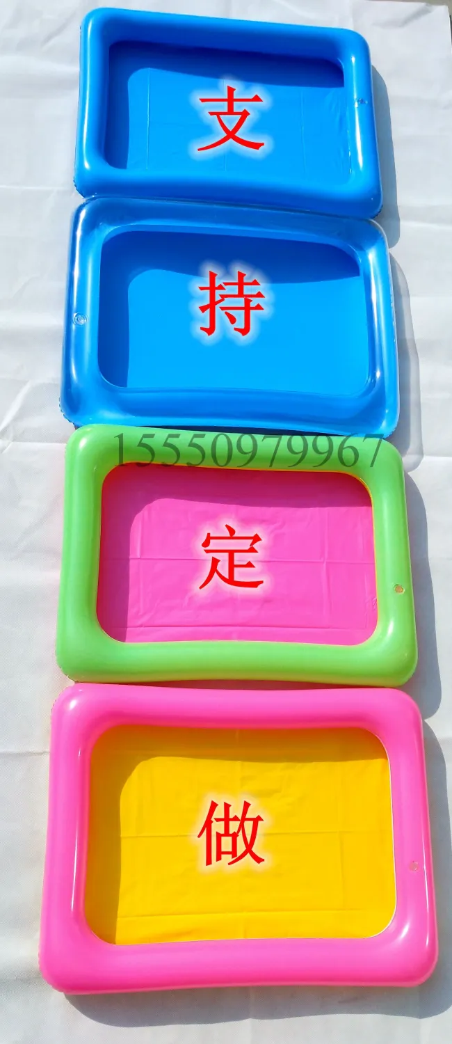 Indoor PVC Sandbox Tray Inflatable Sand Box Portable Inflatable Tray Moldable Sand Tray