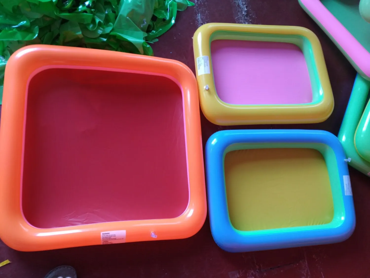 Indoor PVC Sandbox Tray Inflatable Sand Box Portable Inflatable Tray Moldable Sand Tray
