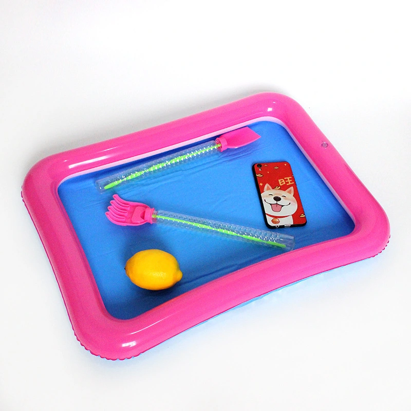 Indoor PVC Sandbox Tray Inflatable Sand Box Portable Inflatable Tray Moldable Sand Tray