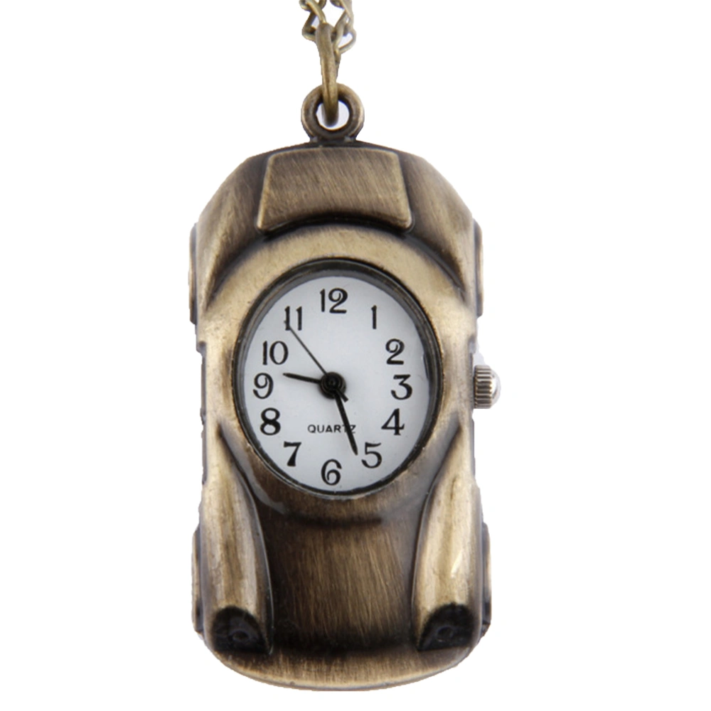 Vintage Pocket Watch Wear-resistant Alloy Necklace Watch Creative Car Shaped Key Chain Watch