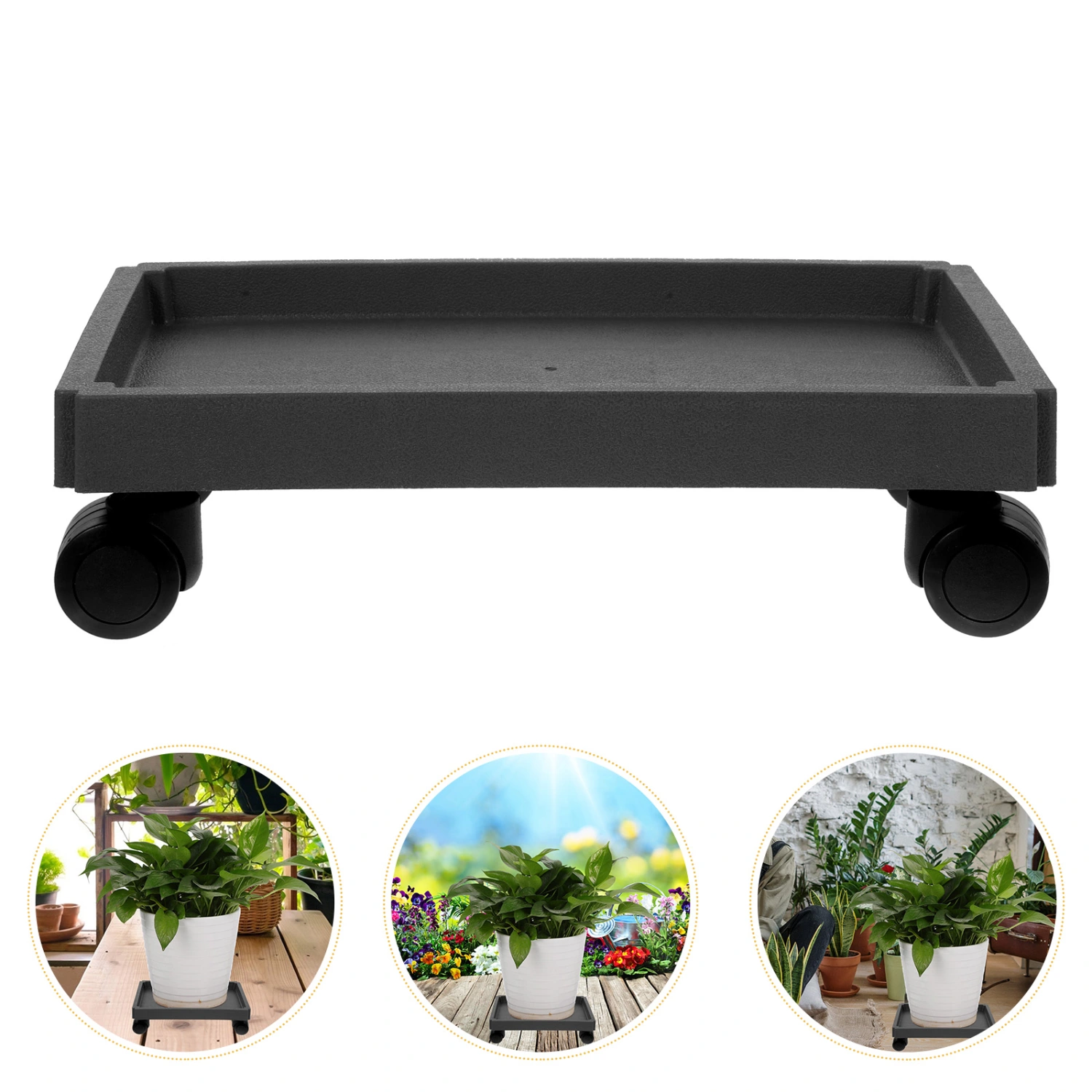 Plant Tray Plant Holder With Wheels Rolling Plant Tray Flower Pot Tray for Plant Pot