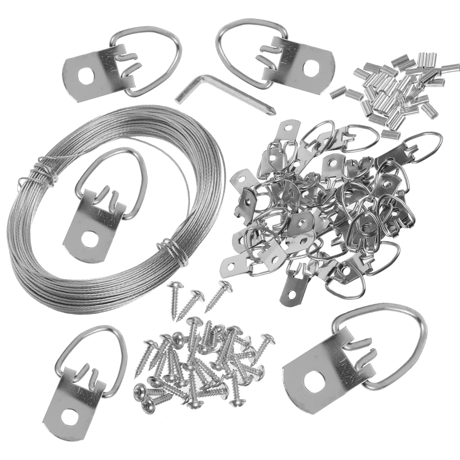 1 Set of Picture Frame Hanging Kit Picture Hanging Wire Ring Hanger Diy Supplies Diy Picture