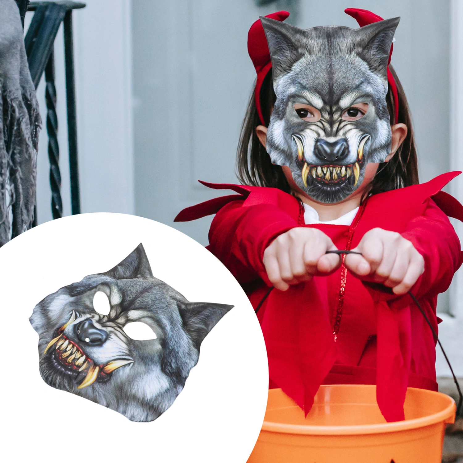 Cosplay Mask Festival Mask Masquerade Party Wolf Mask Prop Animal Mask for Stage Performance