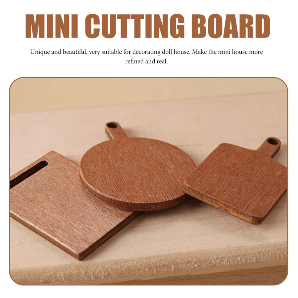 5pcs Miniature Cutting Boards Doll House Cutting Board Model Chopping Board Decor