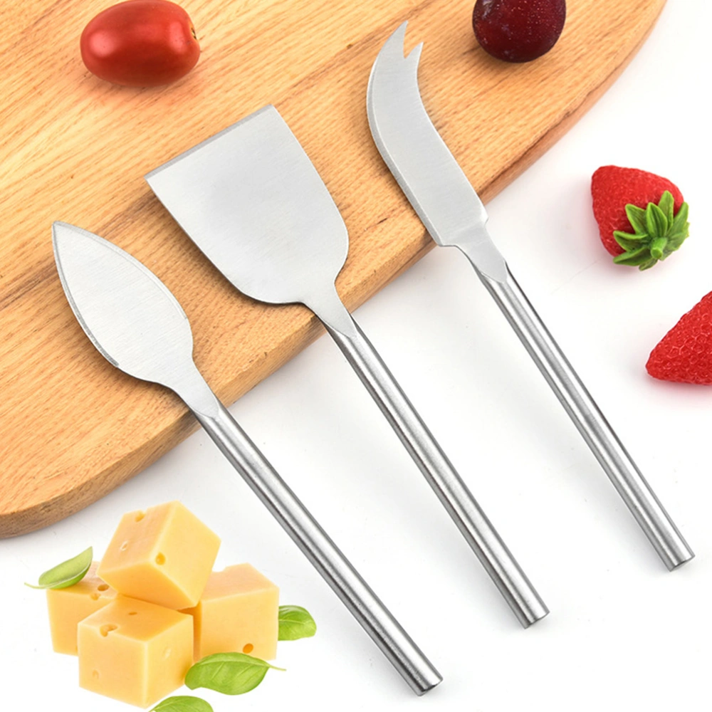 3pcs Cheese Tools Cheese Cutter Portable Cheese Cutter Fork Fruit Jam Spatula Kitchen Baking Tool