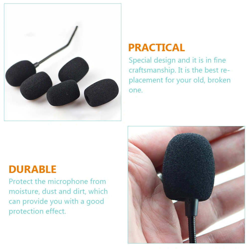 50pcs Microphone Covers Sponge Microphone Covers Microphone Windscreen Sponge Covers