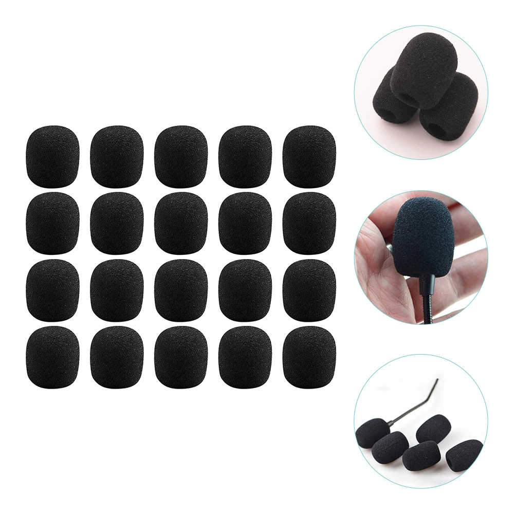 50pcs Microphone Covers Sponge Microphone Covers Microphone Windscreen Sponge Covers