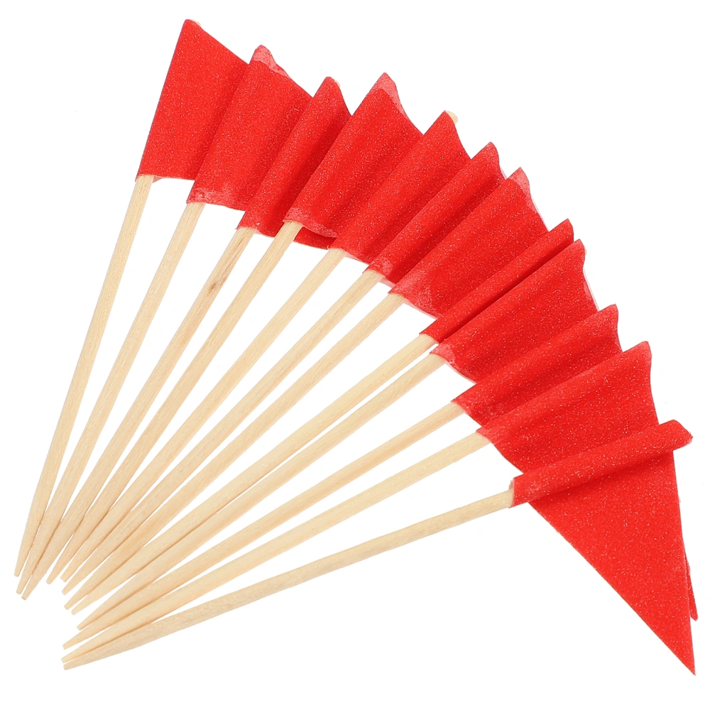 12Pcs Toothpick Food Flags Cupcake Toppers Fruit Salad Cocktail Sticks Cupcake Toppers Flags