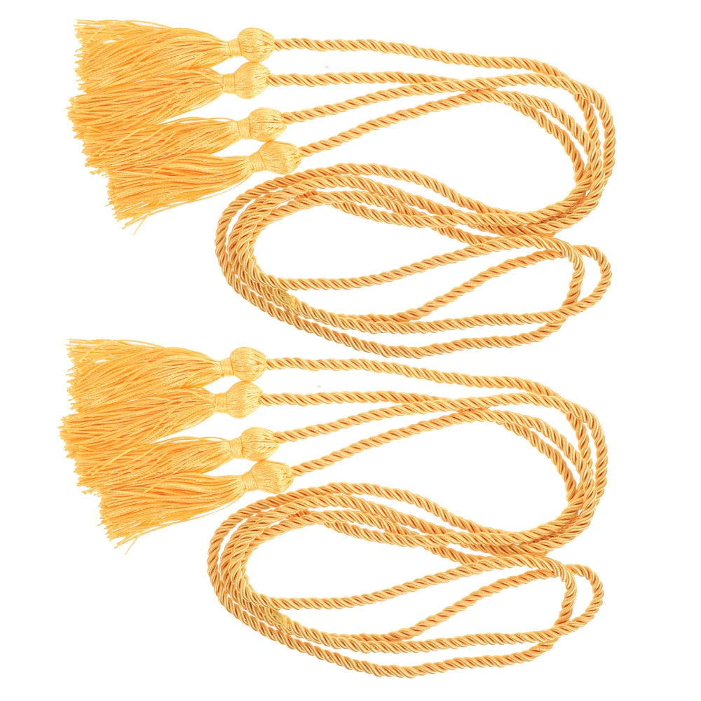 2Pcs Flag Decoration Tassel Rope Party Decorative Ropes Graduation Season Tassel Ropes