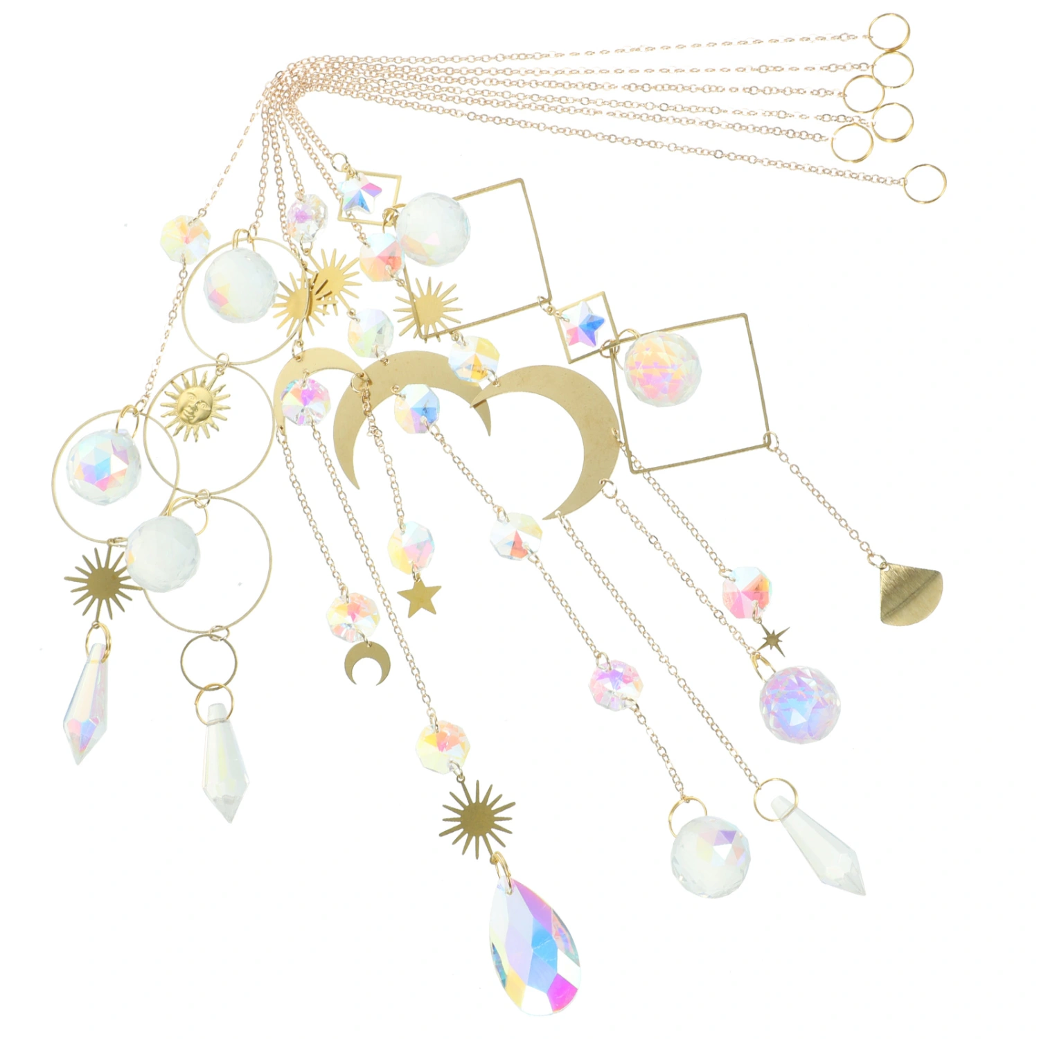 6pcs Crystal Suncatcher Rainbow Suncatcher Crystals Pendants Hanging Decoration