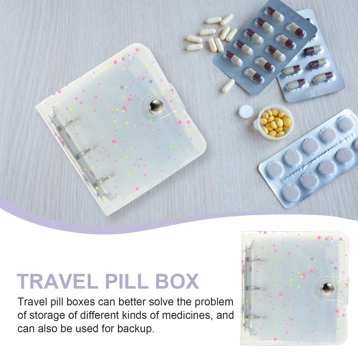 1 Set of Portable Pills Sealing Bags Small Tablets Bags Small Clear Pills Pouches Small Packaging Bags