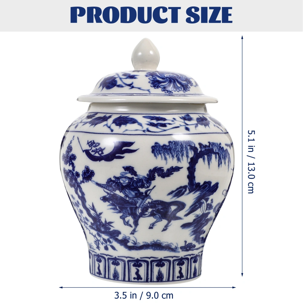 Exquisite Tea Storage Jar Loose Tea Jar Ceramic Vintage Flower Pattern Tea Jar