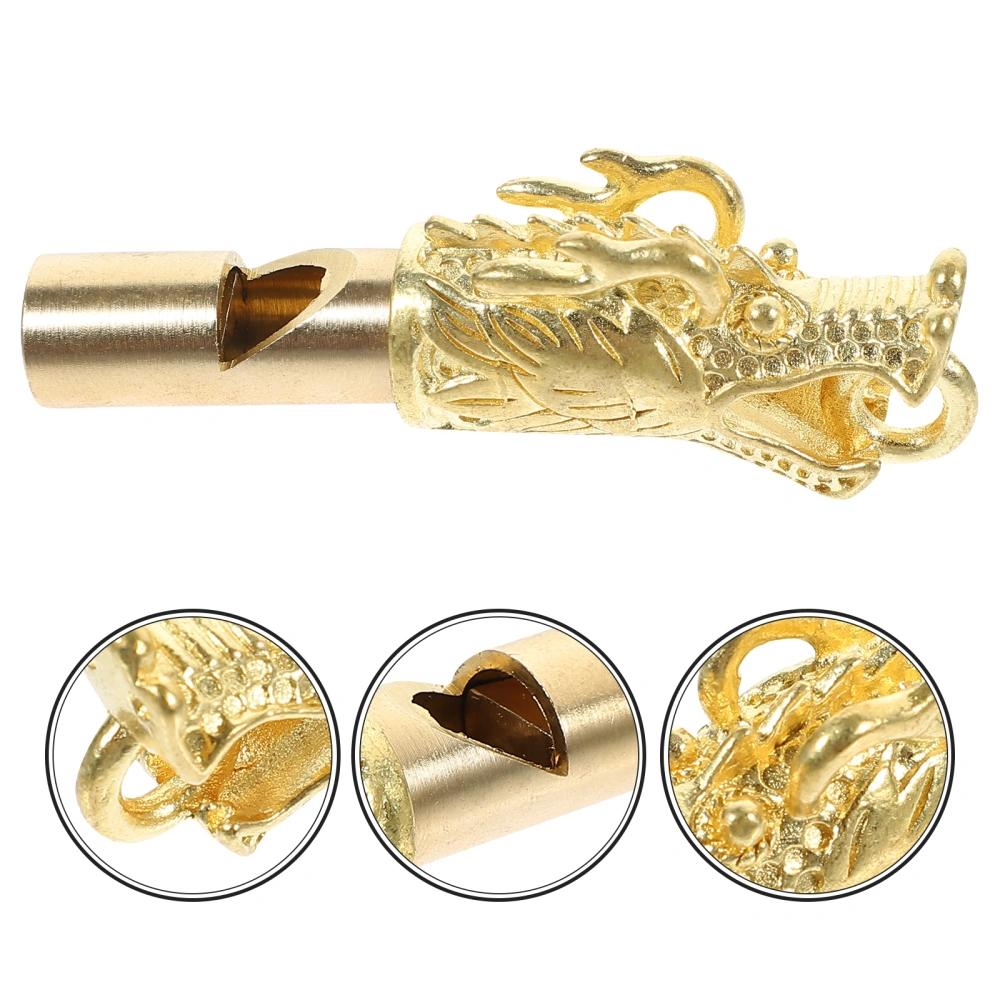 4Pcs Animal Head Whistle Craft Whistle Brass Whistle Brass Pendant Whistle Outdoor Whistle