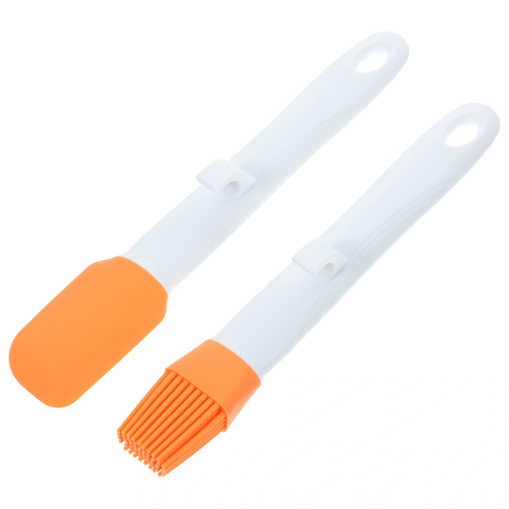 1 Set of Silicone Spatula Brush Set Silicone Scraper Spatula Tool Oil Basting Brush Cake Cream Spatula for Baking