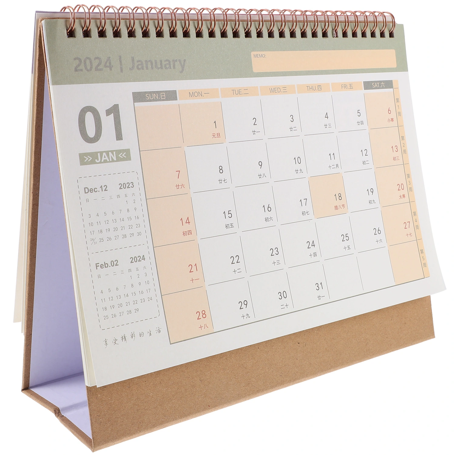 Desk Calendar 2024 Desk Calendar Ornament Stand Up Flip Calendar Decor Desktop Calendar