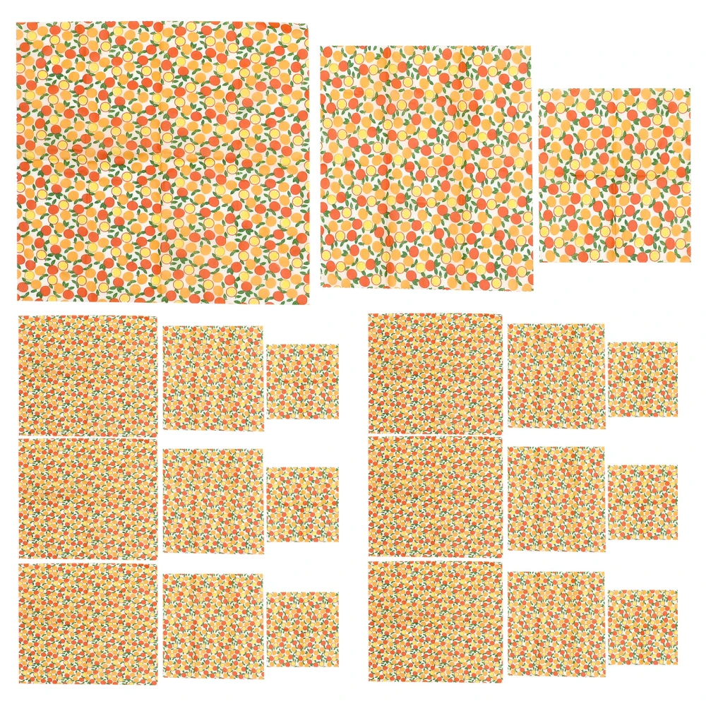 3pcs Reusable Food Wraps Beeswax Wrap Cloths Sandwich Wrap Cloth Food Packing Cloth Household Food Wrap