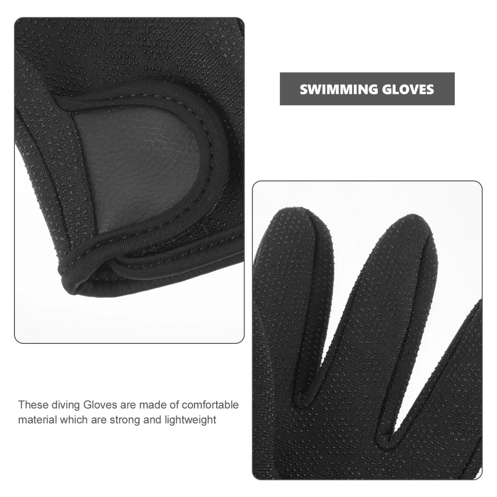 1 Pair of Outdoor Diving Gloves Convenient Swimming Gloves Portable Adult Fishing Gloves(L)