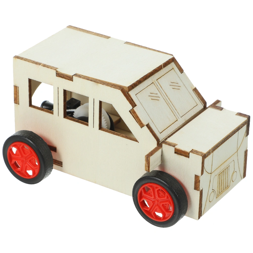 Children DIY Car Model Kids DIY Assemble Car Figurine Wind Driven Vehicle Model Toddlers Toy