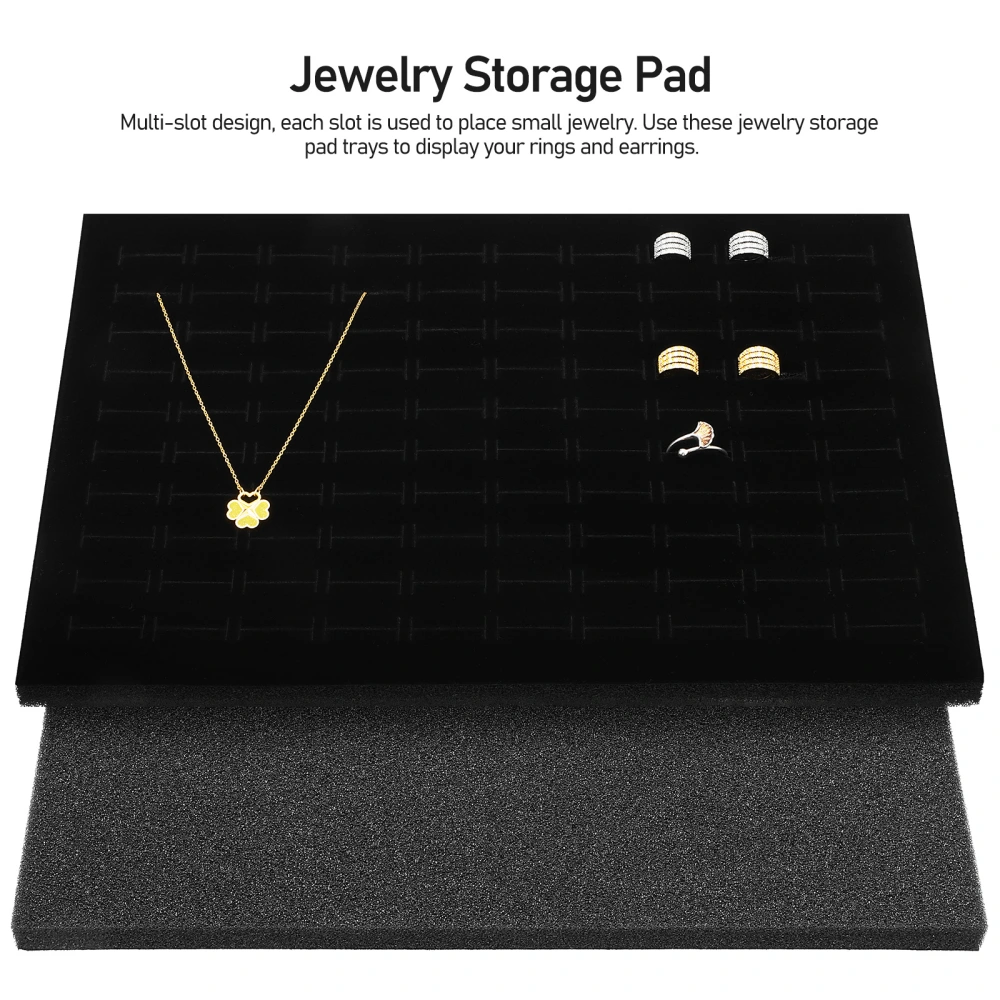 6 Pcs Insert Display Pads for Jewelry Storage Box Multiple Slots Sponge Mats Trays for Rings Earrings