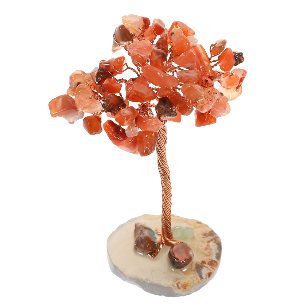 Based Crystal Tree Adornment TV Cabinet Tabletop Small Crystal Tree Ornament